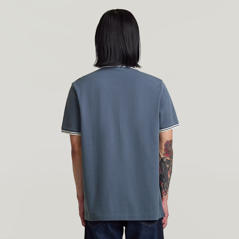 Chest Logo Striped Polo