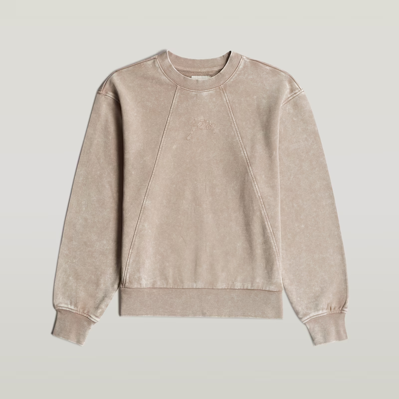Washed A Line Script Sweater