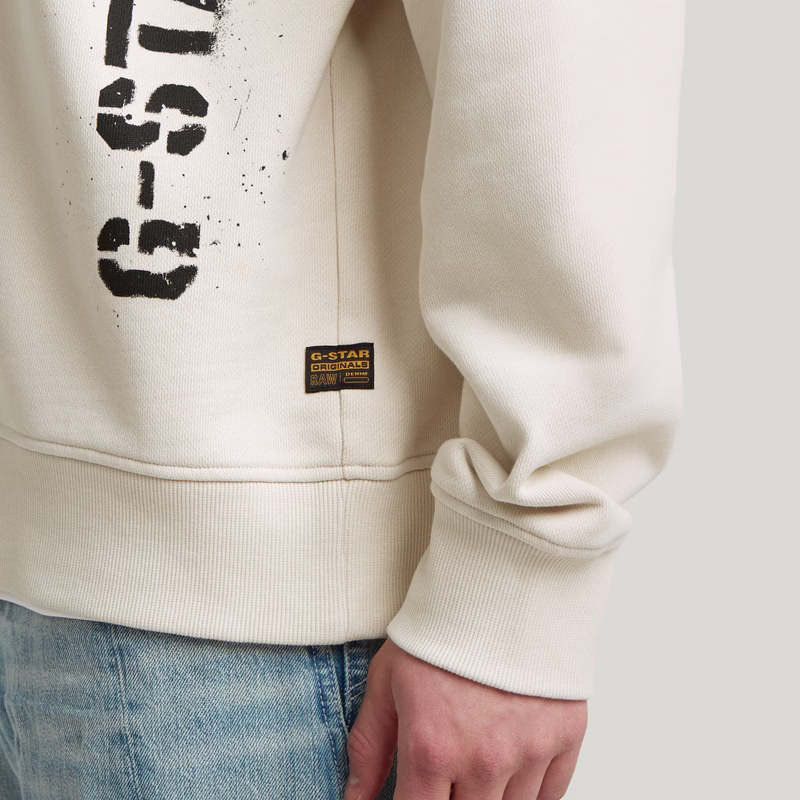 Sprayed 89 Graphic Loose Sweater