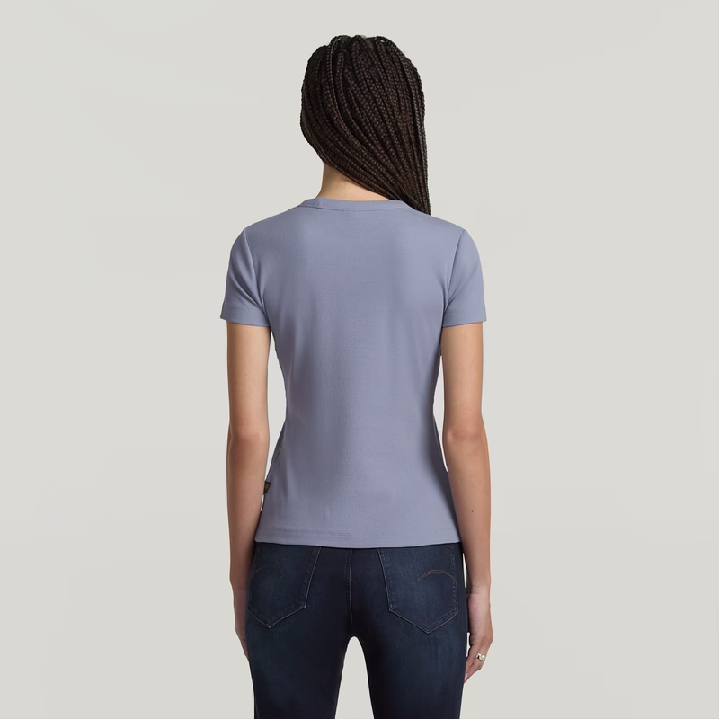Rib Cap Sleeve T-Shirt