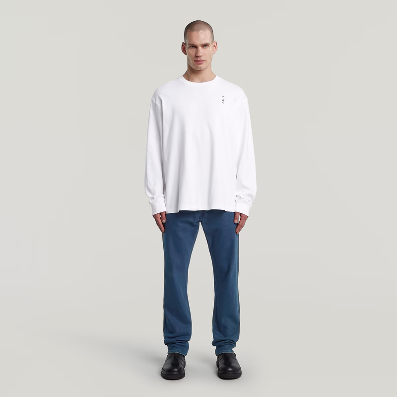 Back Embro Text Loose T-Shirt