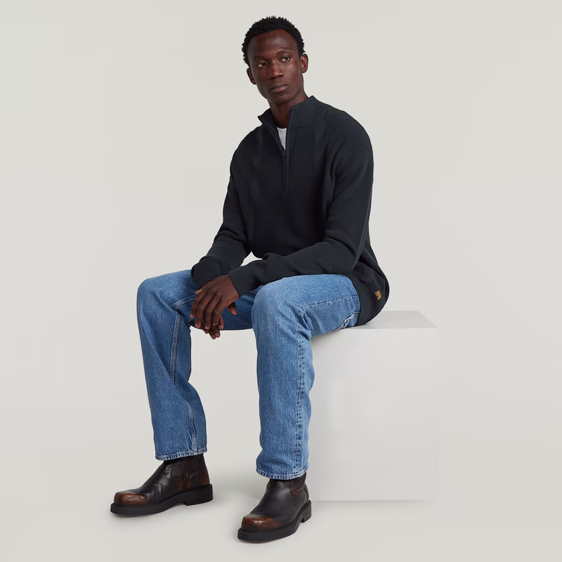 Structure Half Zip Knit