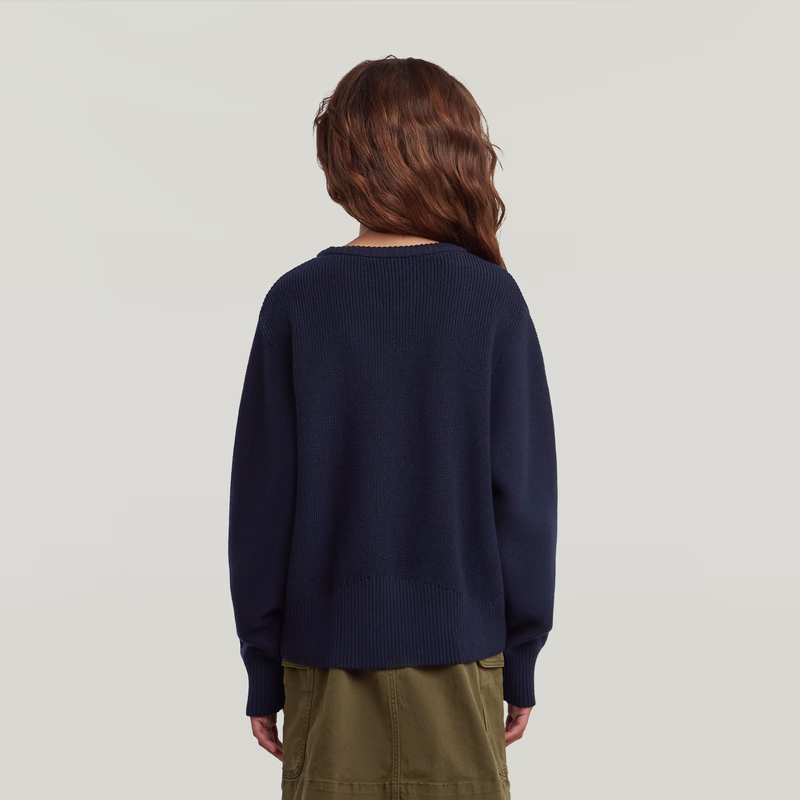 Girls Cropped Crew Knit