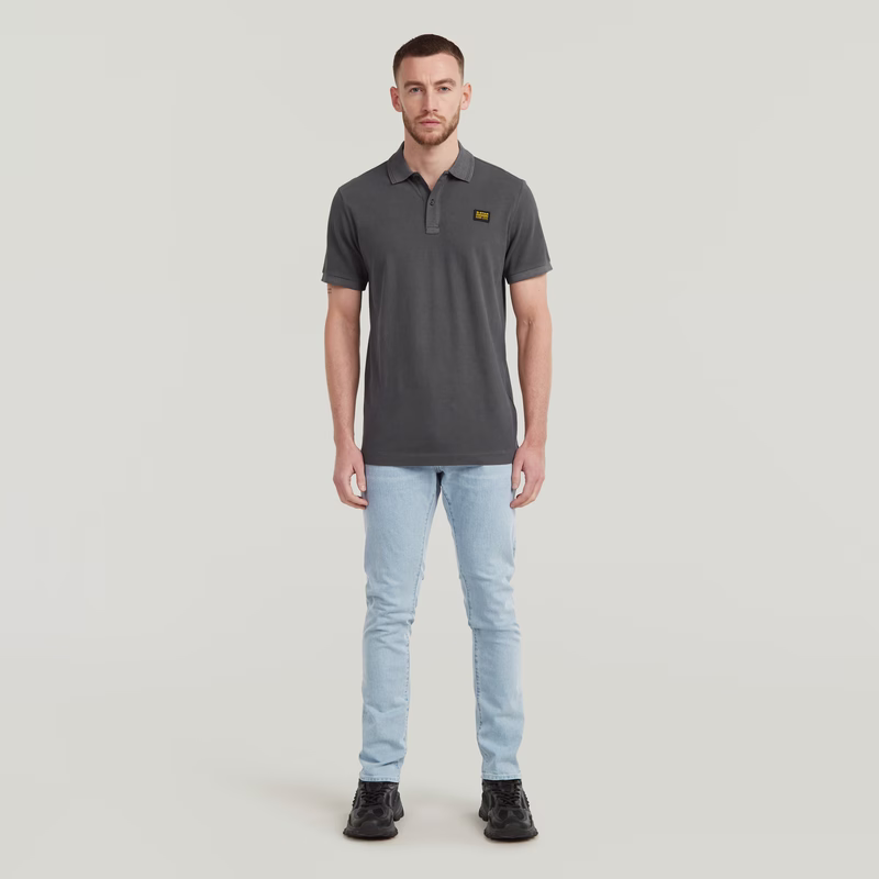Dunda Overdyed Slim Polo Badge
