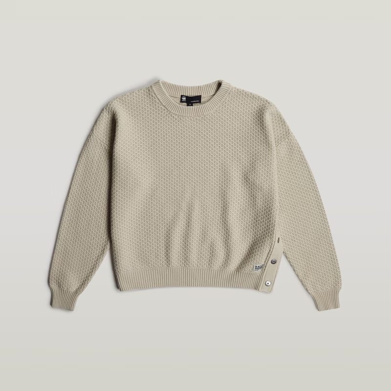 Overdyed Structure Knitted Sweater