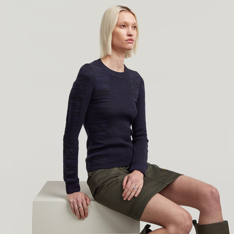3D Biker Knit Slim Knit