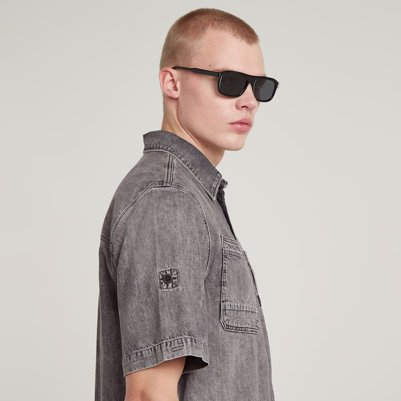 Slanted Double Pocket Shirt