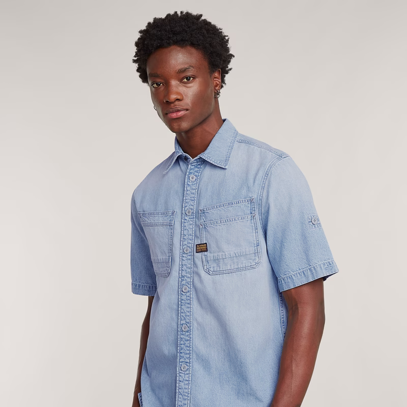 Slanted Double Pocket Shirt