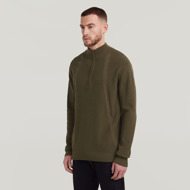 Structure Half Zip Knit