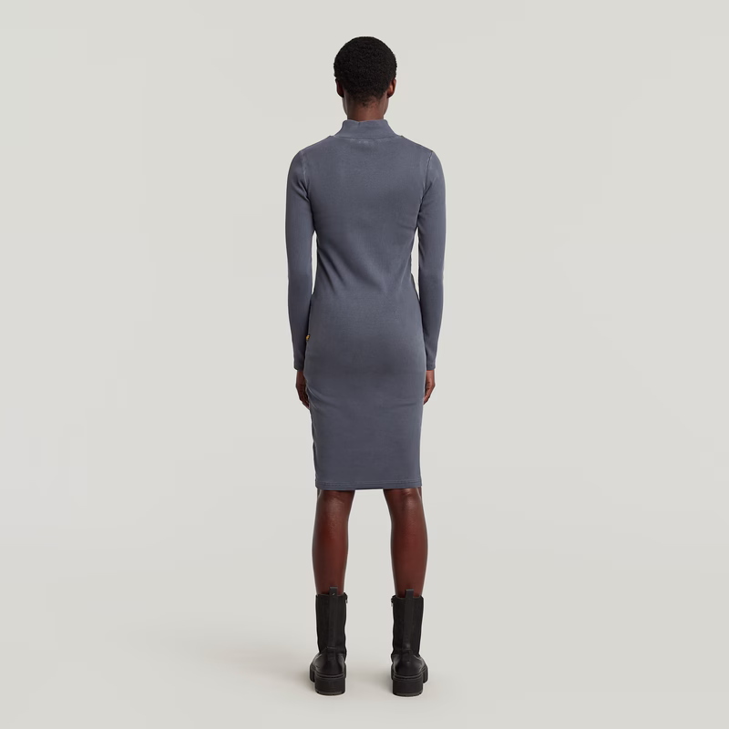 Washed Slim Rib Dress