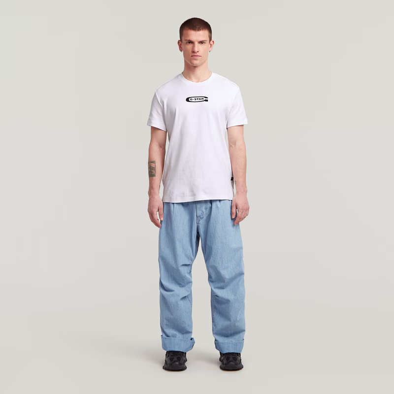 Pleated 3D Denim Pant