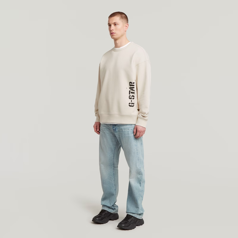 Sprayed 89 Graphic Loose Sweater