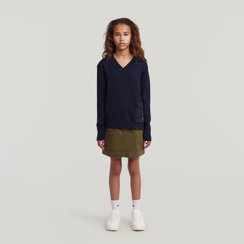 Girls Cargo Mini Skirt