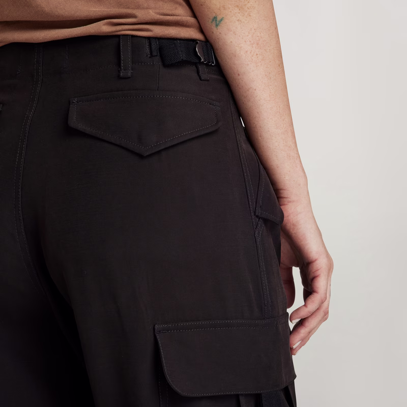 Cargo Cropped Drawcord Pants