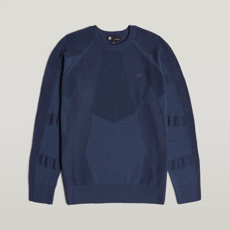 3D Biker Ribbed Knit Pullover