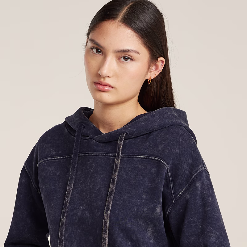 Overdyed Loose Hooded Sweater
