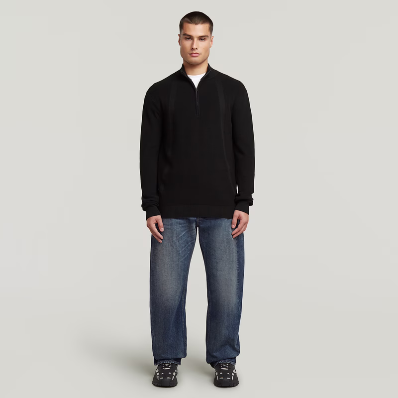 Structure Half Zip Knit