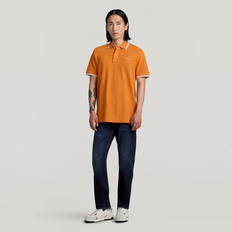Chest Logo Striped Polo