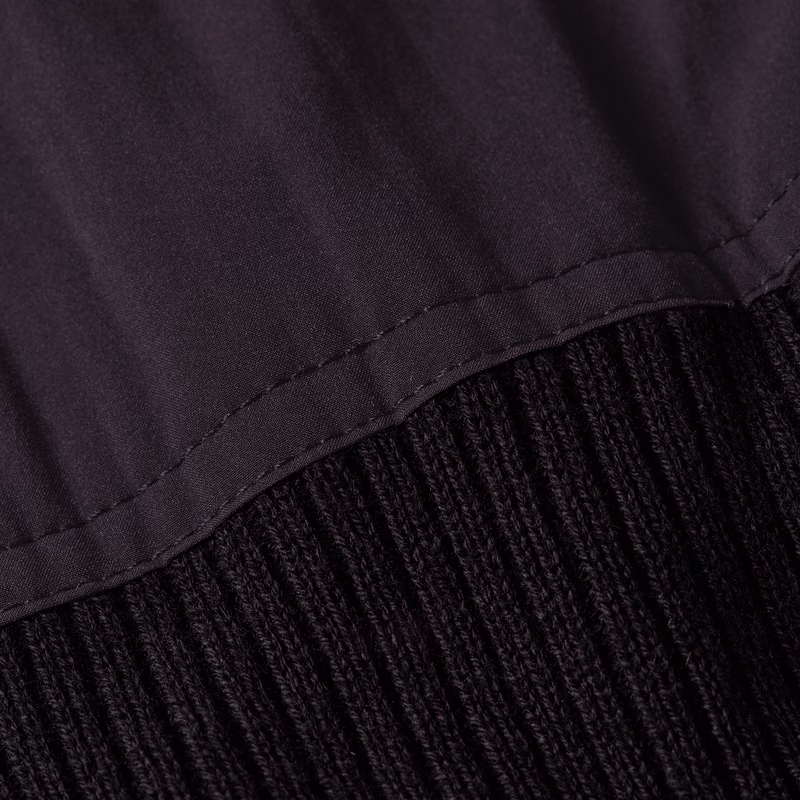 Woven Mix Ribbed Knit
