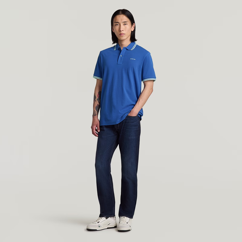 Chest Logo Striped Polo