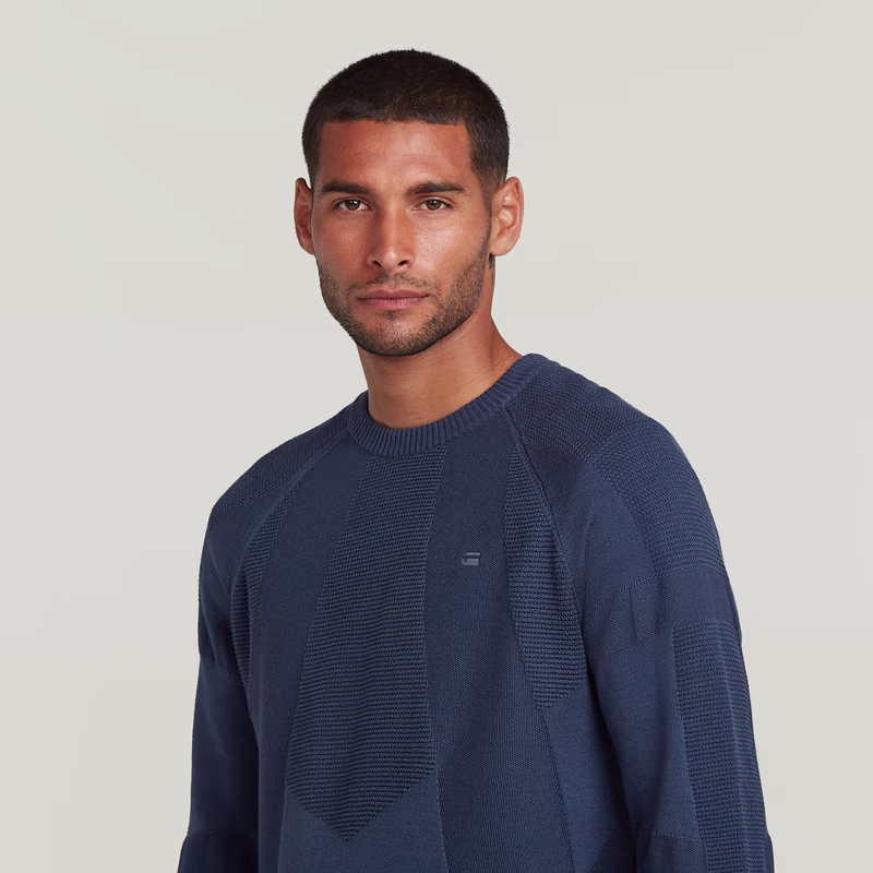 3D Biker Ribbed Knit Pullover