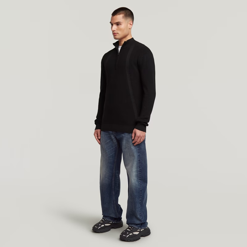 Structure Half Zip Knit