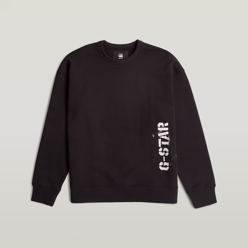 Sprayed 89 Graphic Loose Sweater