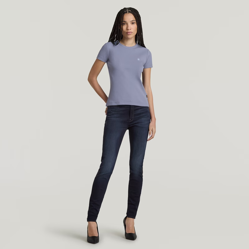 Rib Cap Sleeve T-Shirt