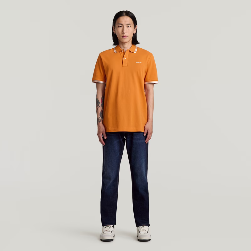 Chest Logo Striped Polo
