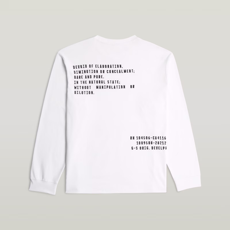 Back Embro Text Loose T-Shirt