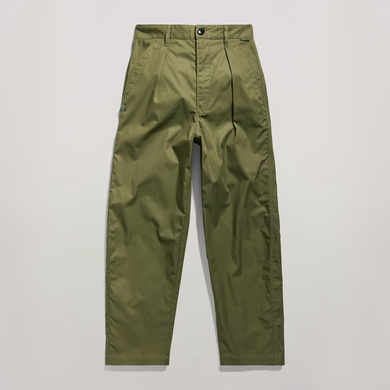 Pleated High Waist Chino