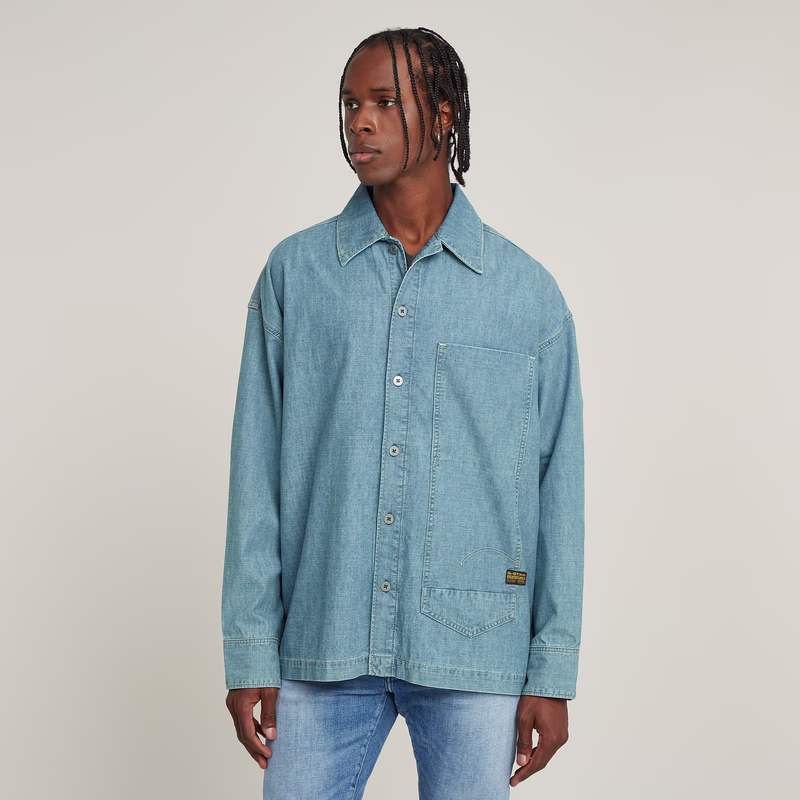 Long Pocket Boxy Fit Shirt