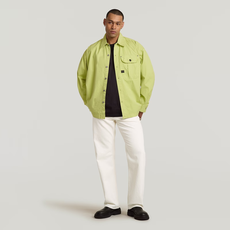 Pleated Boxy Shirt Long Sleeve