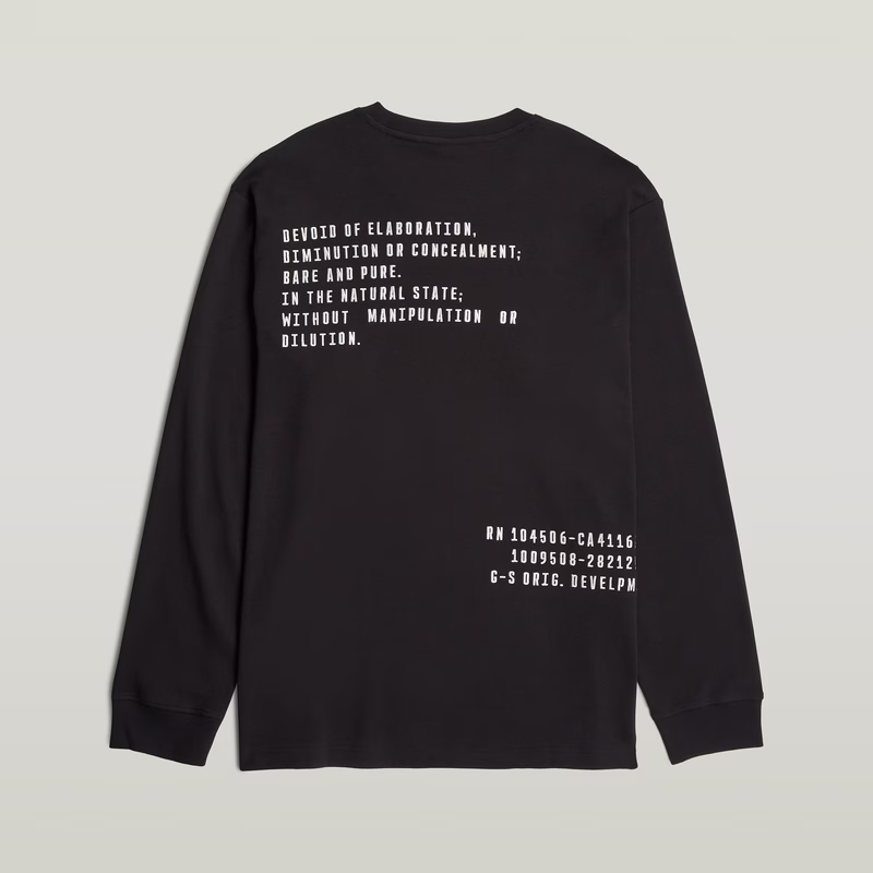 Back Embro Text Loose T-Shirt