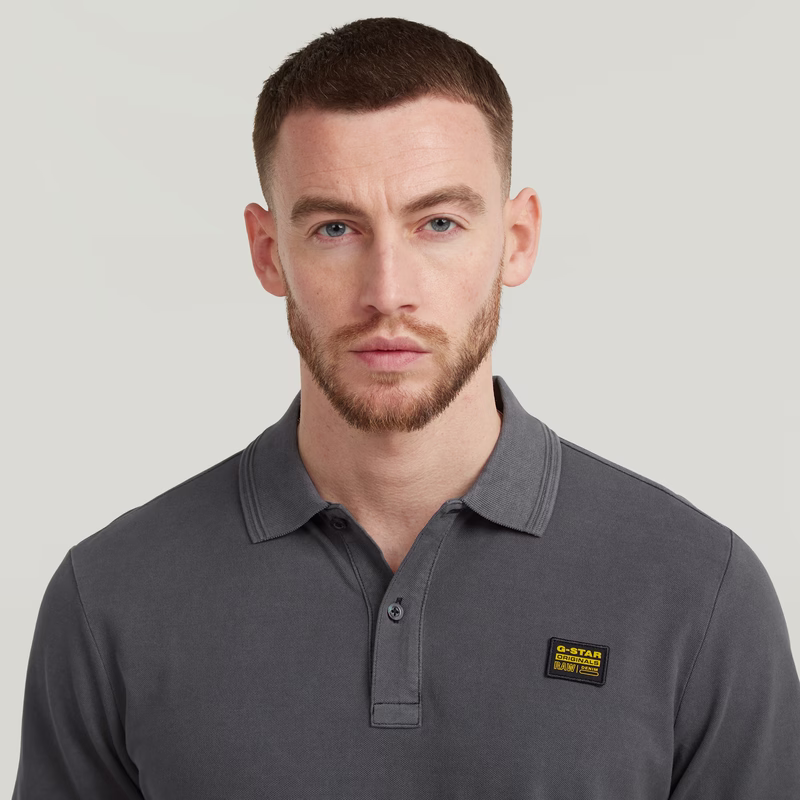 Dunda Overdyed Slim Polo Badge