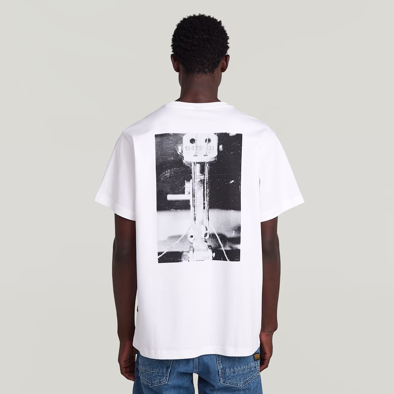 Back Photo Print Loose T-Shirt