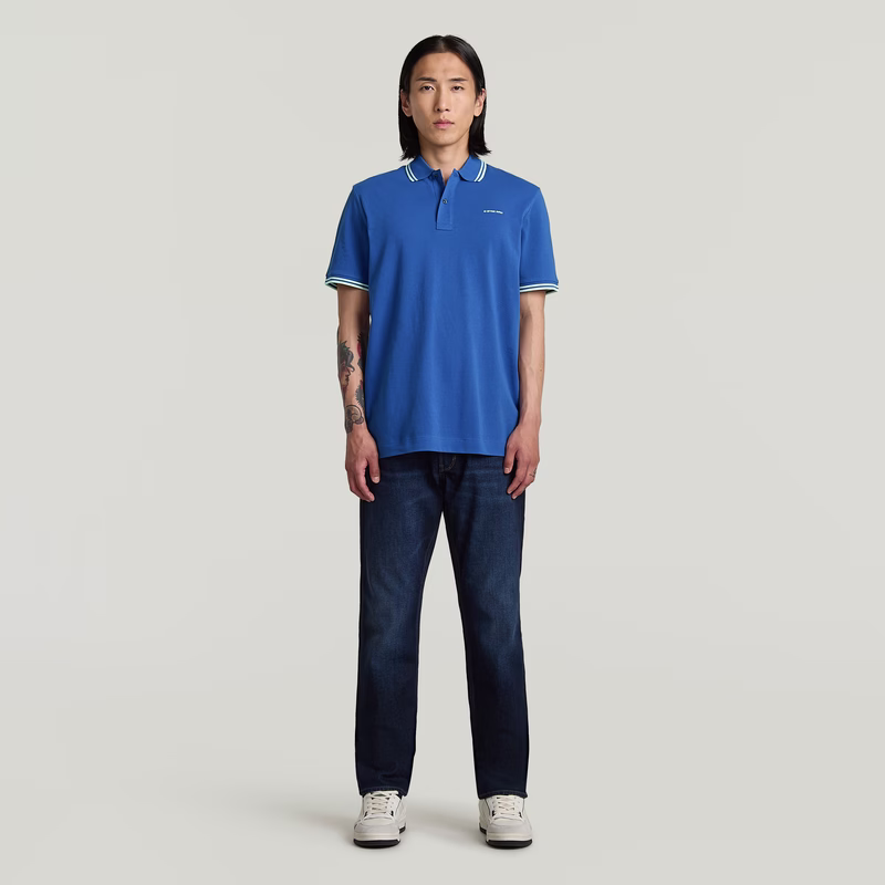 Chest Logo Striped Polo