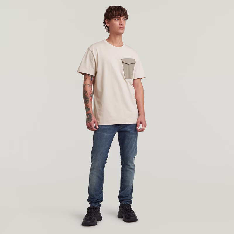 Fabric Mix Pocket T-Shirt