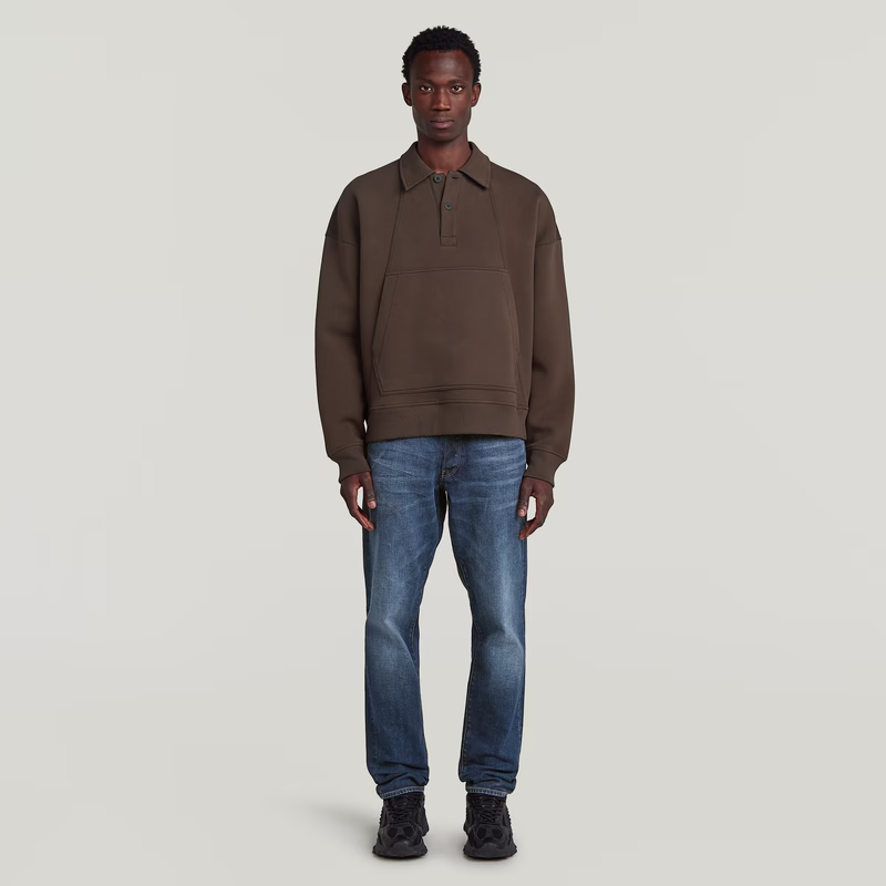 Scuba Polo Collar Loose Sweater
