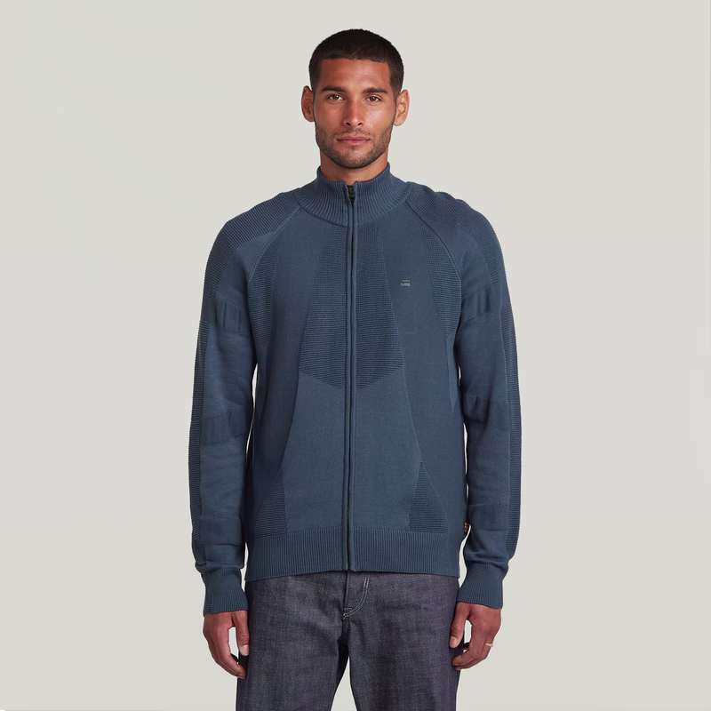 3D Biker Full Zip Knit