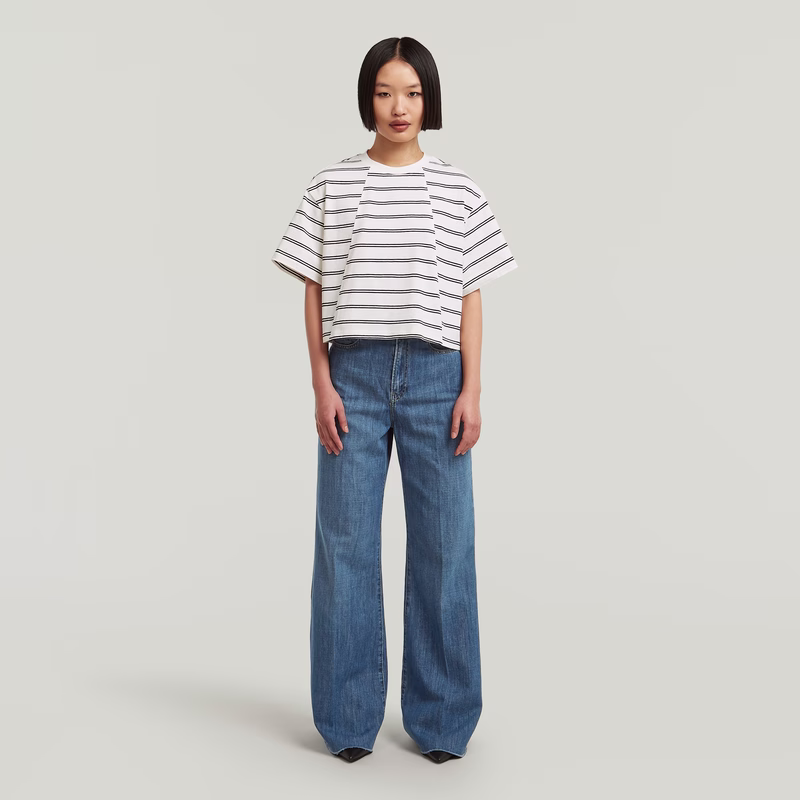 A-Line Stripe Boxy T-Shirt