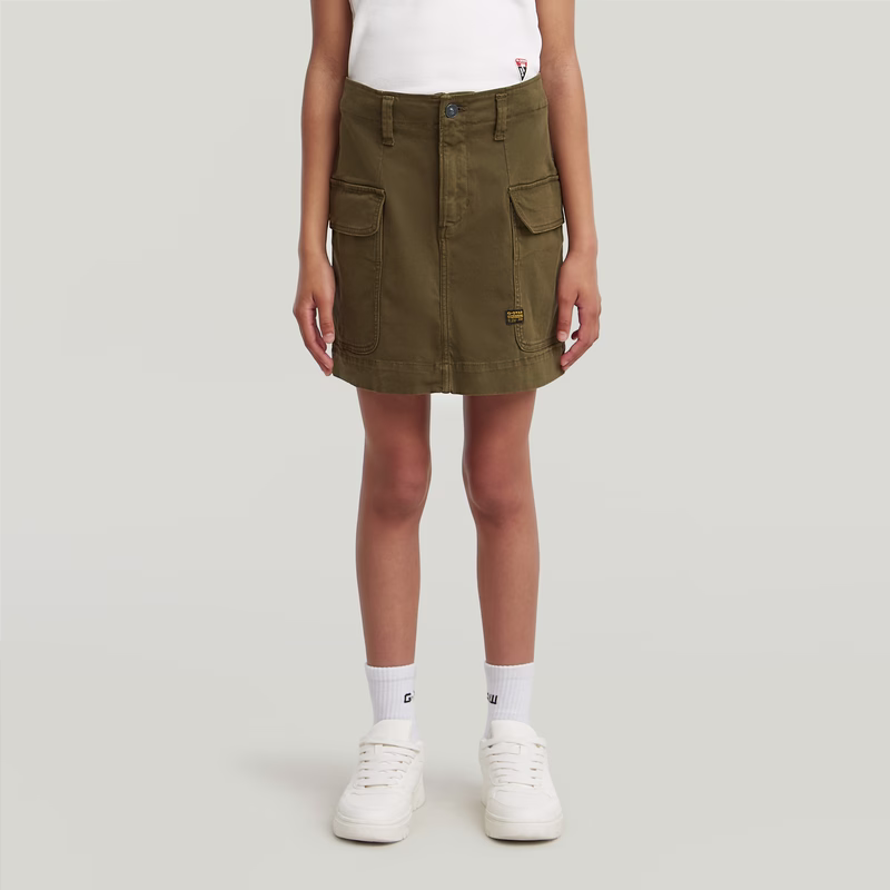 Girls Cargo Mini Skirt