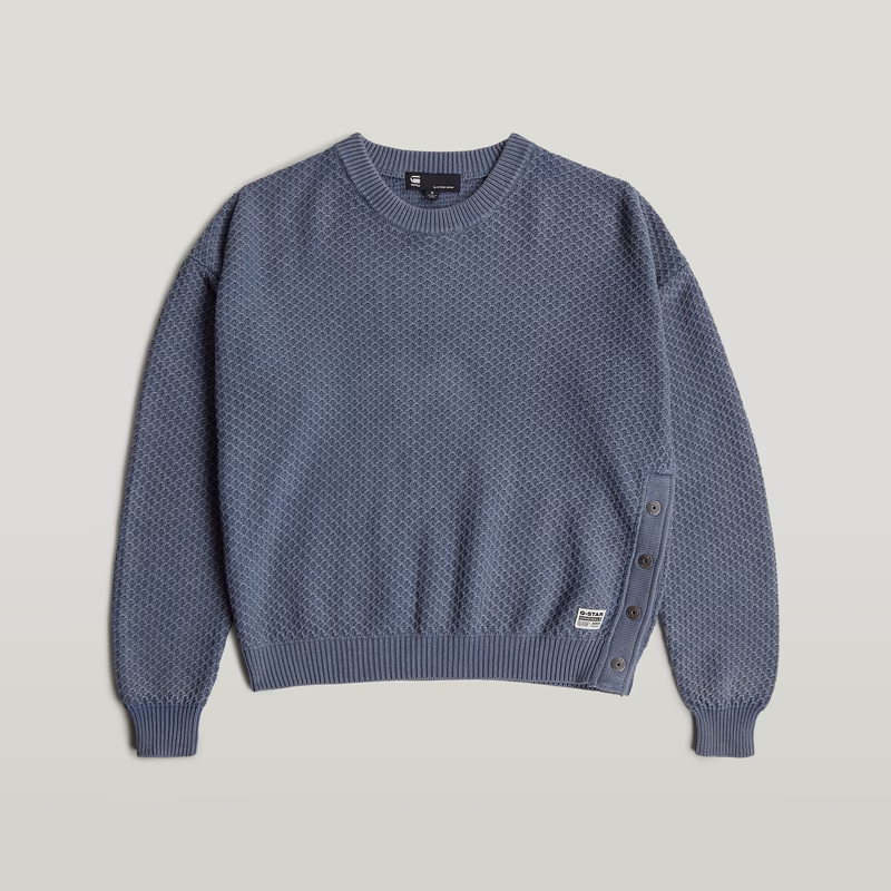 Overdyed Structure Knitted Sweater
