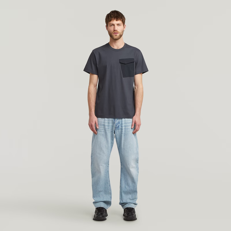 Fabric Mix Pocket T-Shirt