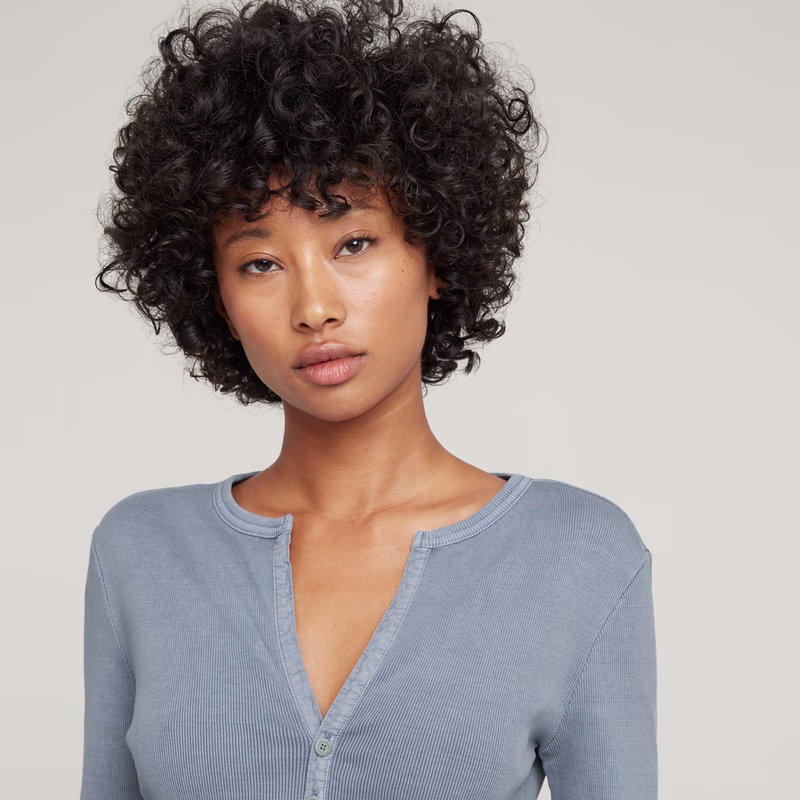 Deep V-Neck Slim Top