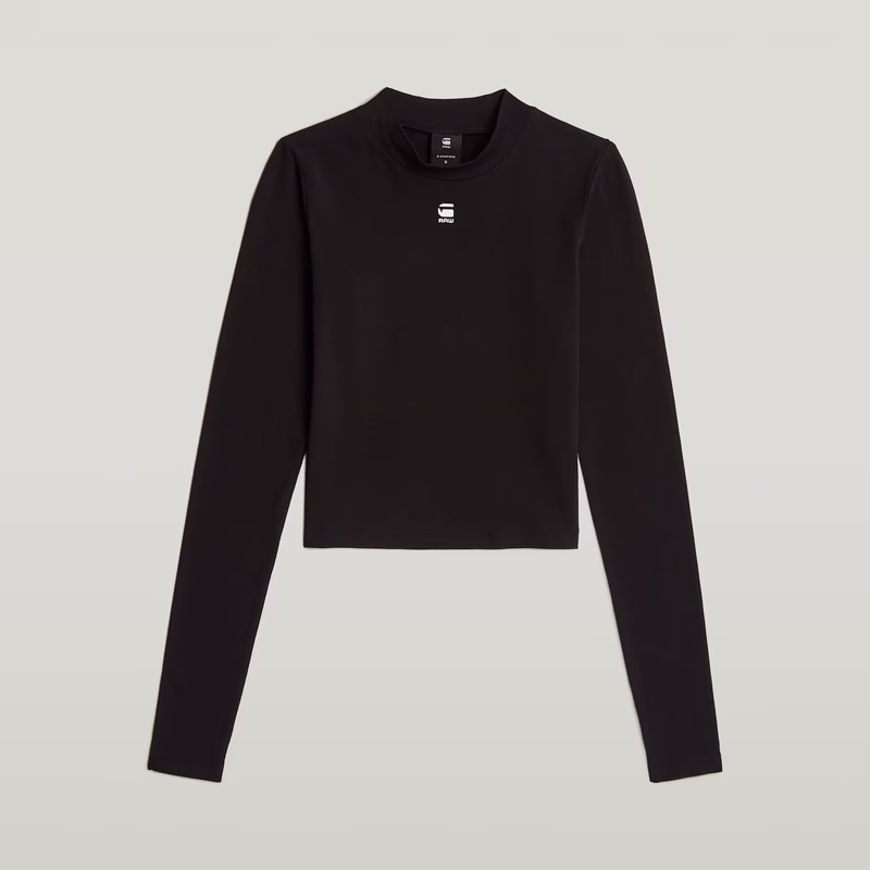 Cropped Mock Slim Top