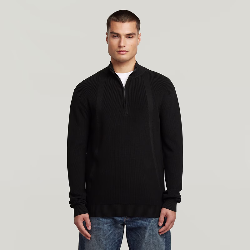Structure Half Zip Knit