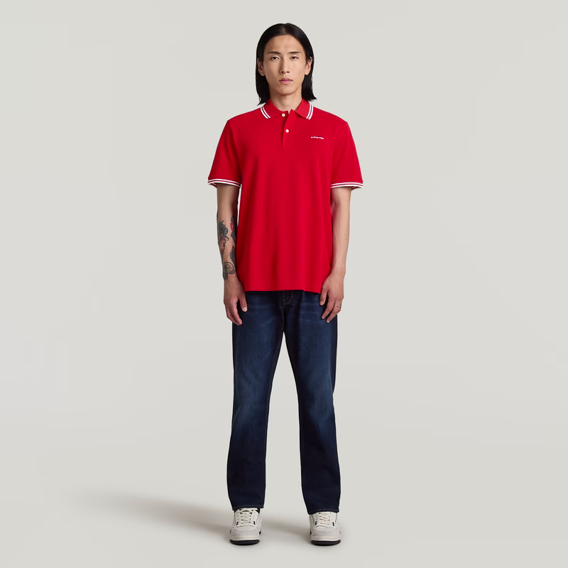 Chest Logo Striped Polo