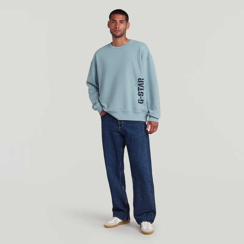 Sprayed 89 Graphic Loose Sweater