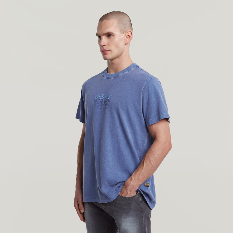 Multi Logo Overdyed Loose T-Shirt